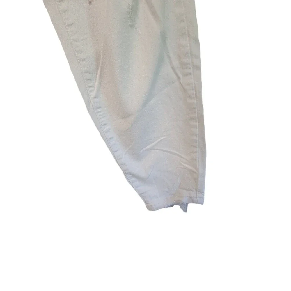JUDY‎ BLUE Jeans Boyfriend Fit Straight Leg Cropped Size 3/26  WHITE Raw Hem